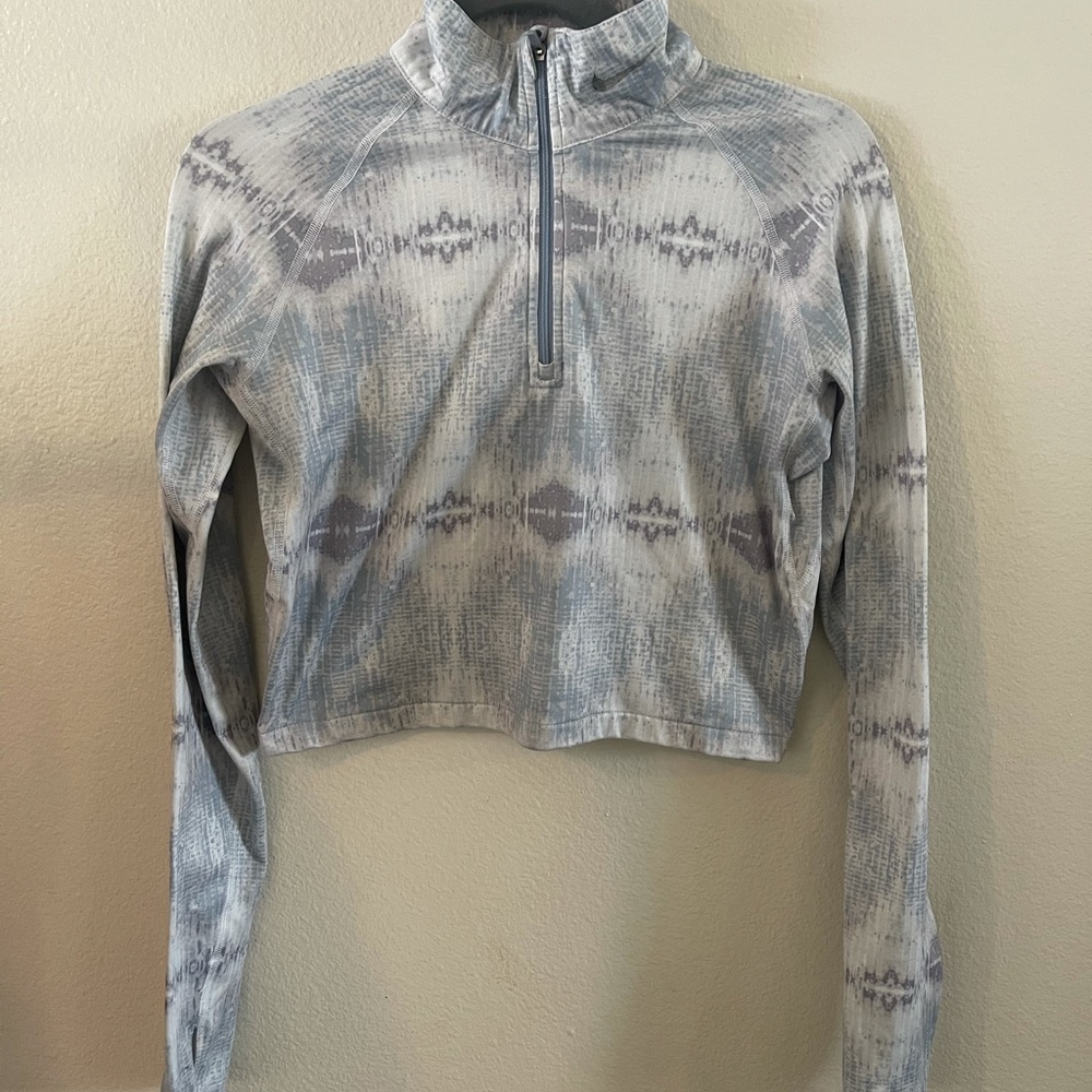 Nike reworked zip up crop top